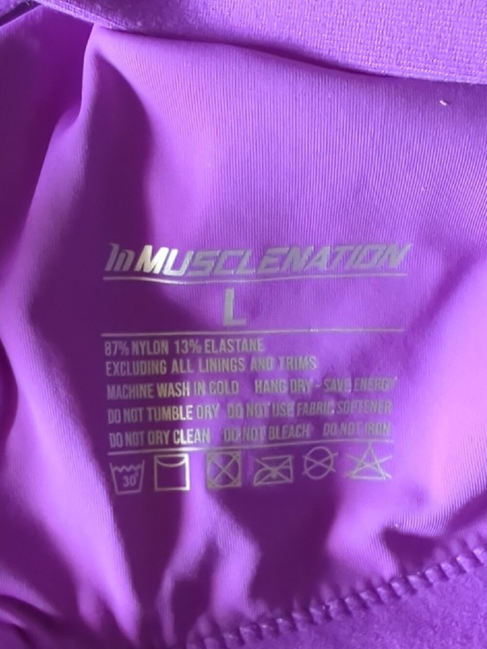 Muscle Nation Purple V-Neck Bralette - Picture 2 of 3